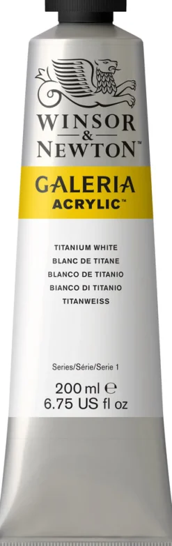 Suomalainen.com Akryyliväri 200ml 644 W&N Galeria Titanium white* Winsor & Newton|Värit