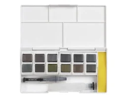Suomalainen.com Akvarelliväri 12 kpl Derwent Graphitint Watercolor Paint Pan* Derwent Taidetarvikkeet|Derwent