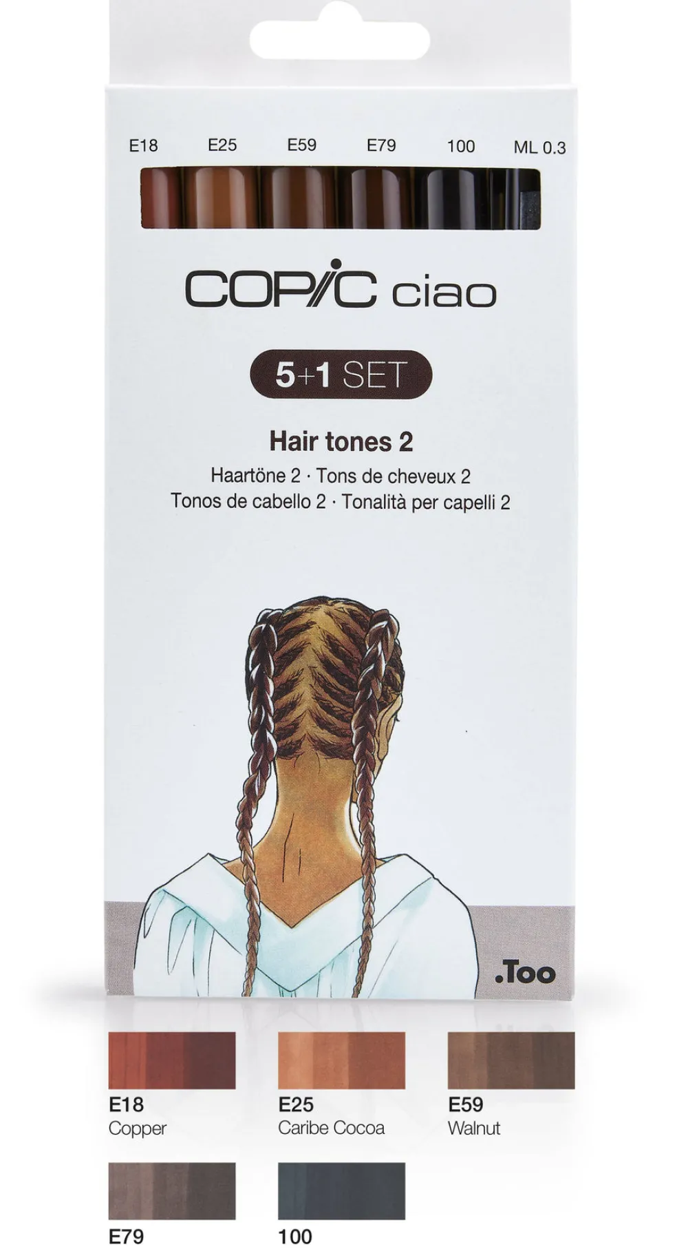 Huopakynä Copic Ciao 5+1 kpl Hair2