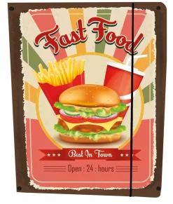 Akowest Kulmalukkokansio A4 Fast Food, lajitelma* Kansiot Ja Säilytys