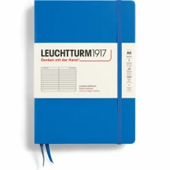Concess Nordic Ab Muistikirja A5 Leuchtturm1917 Hard Ruled Sky, kovakantinen viivallinen* Leuchtturm1917 -Muistikirjat
