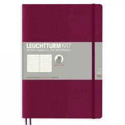 Suomalainen.com Muistikirja B5 Leuchtturm1917 Soft Port Red dotted, pehmeäkantinen pistesivut* Leuchtturm1917 -Muistikirjat