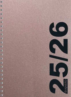 Ajasto Simple A5, ruusukulta 2025-2026 (lukuvuosikalenteri)* Kalenterit|Opiskelutarvikkeet
