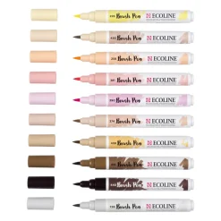 Suomalainen.com Sivellintussit 10 kpl Ecoline ihosävyt Skintones* Piirtäminen Ja Luonnostelu|Tussit, Musteet Ja Kalligrafia