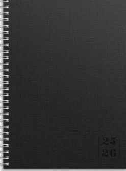 Burde Study Textile musta 2025-2026 (lukuvuosikalenteri)* Kalenterit|Tuunaa Kalenterisi