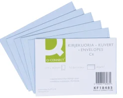 Suomalainen.com Tarrakuori C6 vaaleansininen Q-Connect/10 kpl* Postitustarvikkeet
